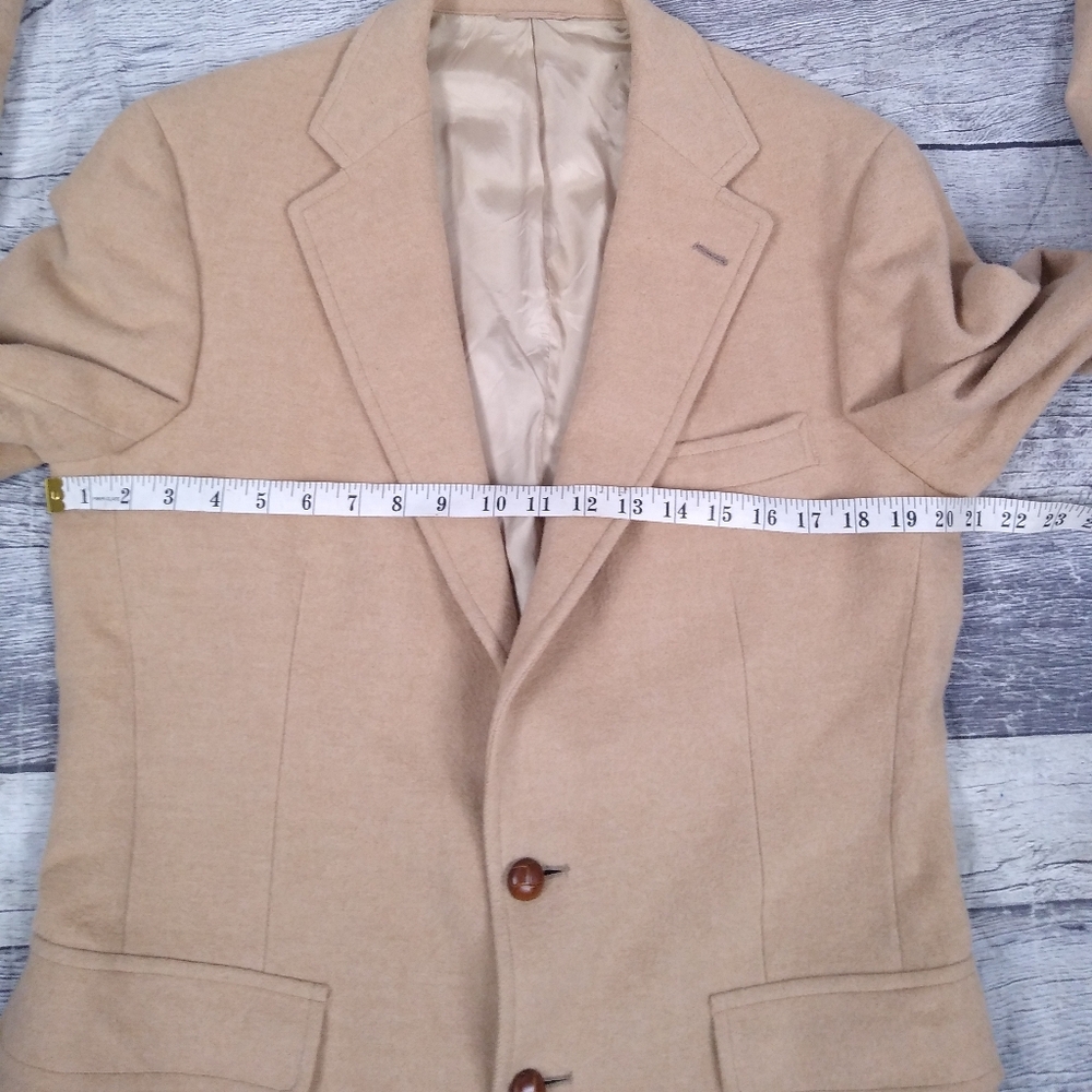 Vintage Unisex Ralph Lauren Polo University Camel Hair Blazer Jacket 42 - Picture 8 of 11